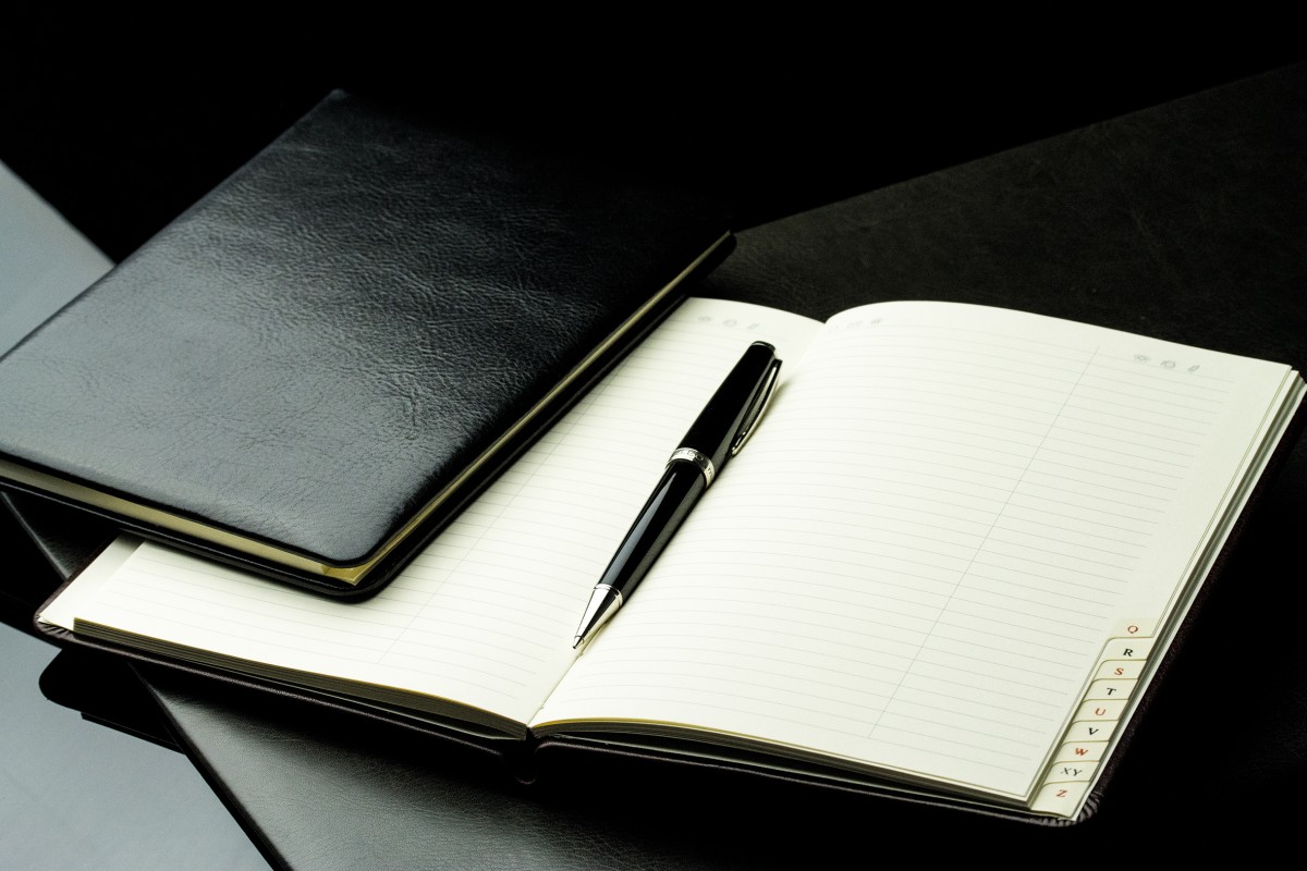 Adressbuch DIN A5 (gebunden) | Echtleder | VINTAGE schwarz