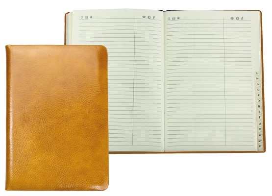 Adressbuch DIN A5 (gebunden) | Echtleder | VINTAGE hellbraun