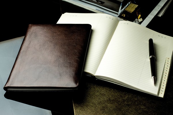 Adressbuch DIN A5 (gebunden) | Echtleder | VINTAGE dunkelbraun