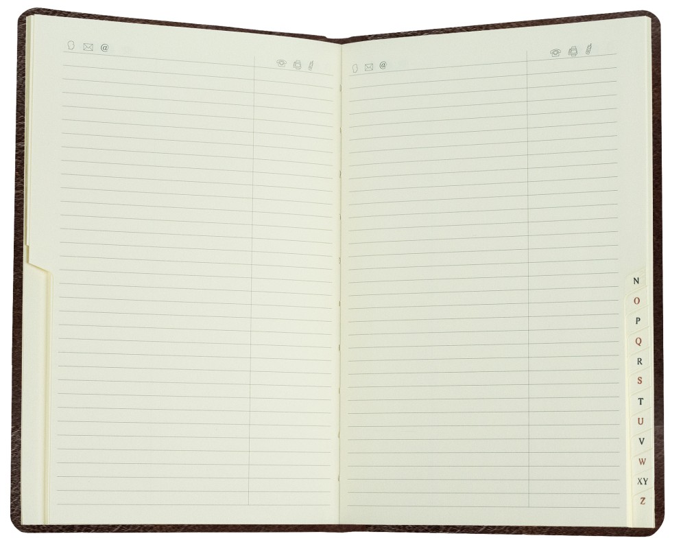 Adressbuch DIN A5 (gebunden) | Echtleder | VINTAGE dunkelbraun