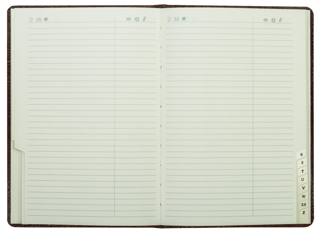 Adressbuch DIN A5 (gebunden) | Echtleder | VINTAGE dunkelbraun