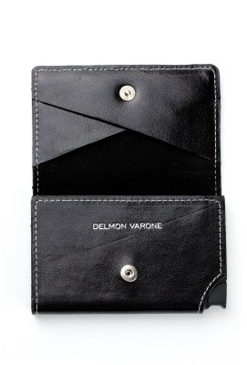 Slim Wallet Cardprotector mit RFID Schutz in PREMIUM LEDER VINTAGE schwarz