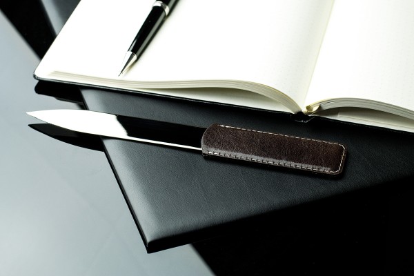Brieföffner PREMIUM LEDER VINTAGE marronebraun
