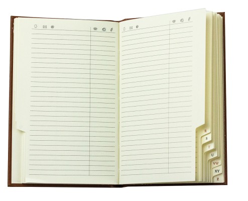 Adressbuch Pocket Format (gebunden) | Echtleder | VINTAGE hellbraun