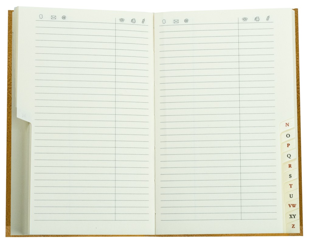 Adressbuch Pocket Format (gebunden) | Echtleder | VINTAGE hellbraun