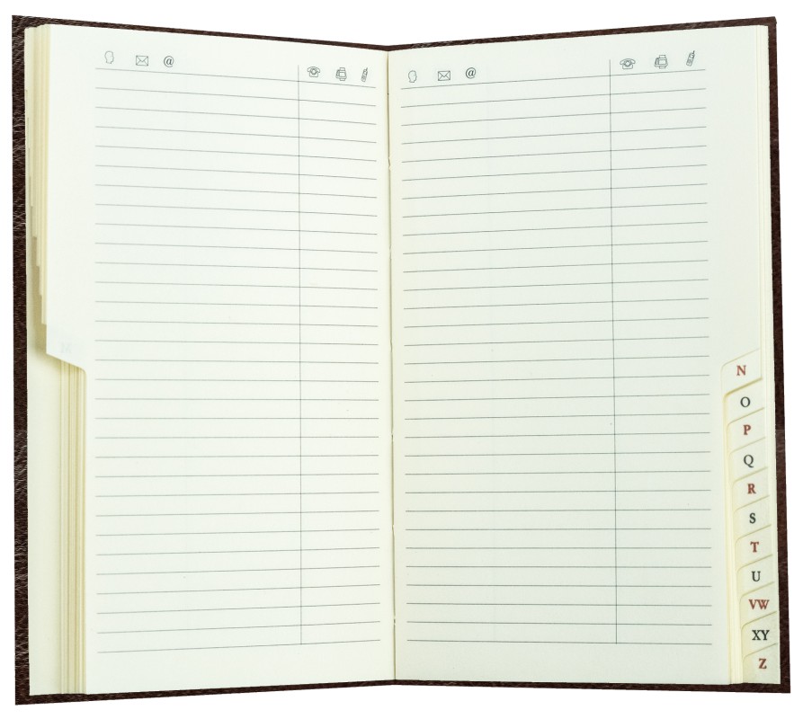 Adressbuch Pocket Format (gebunden) | Echtleder | VINTAGE dunkelbraun