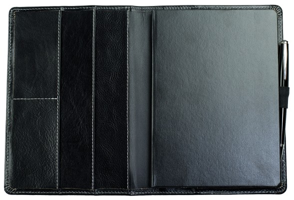 Kalenderbuch DIN A5 für das Jahr 2025 + 2026 PREMIUM LEDER VINTAGE schwarz