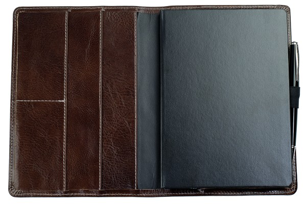 Kalenderbuch DIN A5 für das Jahr 2025 + 2026 PREMIUM LEDER VINTAGE marronebraun