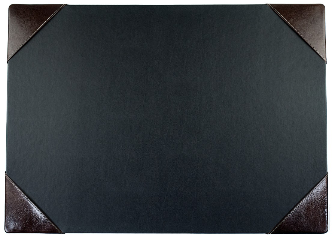 Schreibunterlage mit 4 Ecken + Papierblock PREMIUM LEDER VINTAGE marronebraun