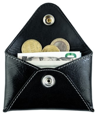 Night Out Wallet / Mini Börse / Kartenetui PREMIUM LEDER VINTAGE schwarz