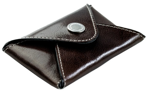Night Out Wallet / Mini Börse / Kartenetui PREMIUM LEDER VINTAGE marronebraun