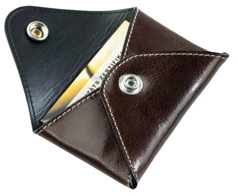 Night Out Wallet / Mini Börse / Kartenetui PREMIUM LEDER VINTAGE marronebraun
