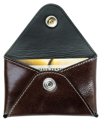 Night Out Wallet / Mini Börse / Kartenetui PREMIUM LEDER VINTAGE marronebraun