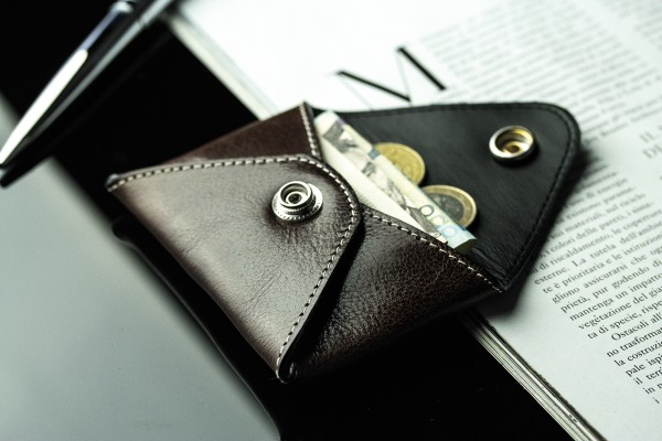 Night Out Wallet / Mini Börse / Kartenetui PREMIUM LEDER VINTAGE marronebraun