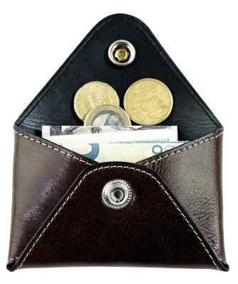 Night Out Wallet / Mini Börse / Kartenetui PREMIUM LEDER VINTAGE marronebraun