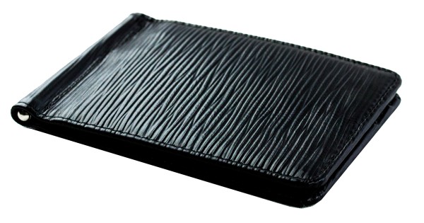 Dollar Clip Börse PREMIUM LEDER MANHATTAN schwarz mit Paglia Narbung - RFID Protected