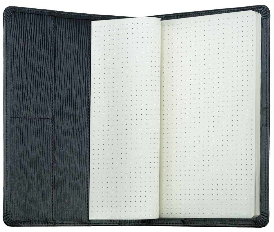 Notizbuch DIN A5 schmal | Echtleder | PAGLIA schwarz