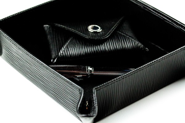 Taschenleerer PREMIUM LEDER MANHATTAN schwarz mit Paglia Narbung