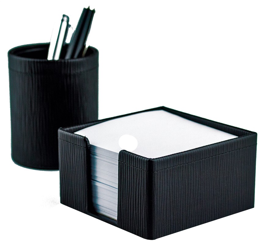 Zettelkasten PREMIUM LEDER MANHATTAN schwarz mit Paglia Narbung