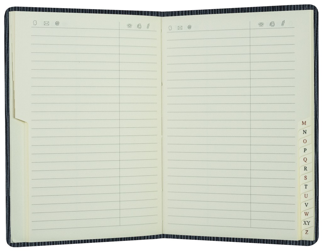 Adressbuch DIN A6+ (gebunden) | Echtleder | PAGLIA schwarz