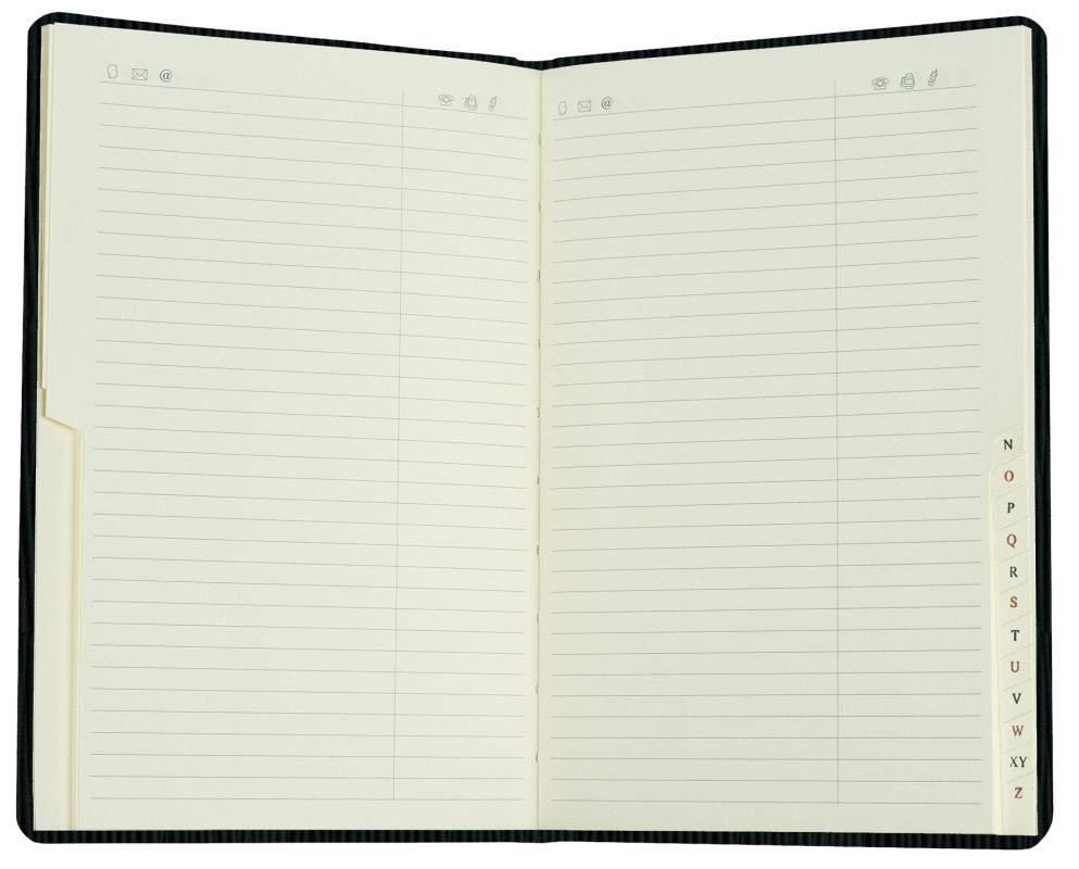 Adressbuch DIN A5 (gebunden) | Echtleder | PAGLIA schwarz