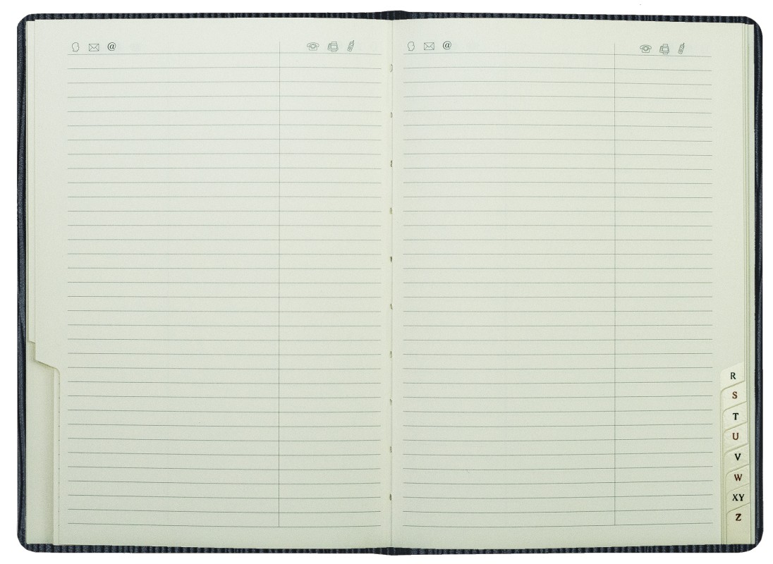 Adressbuch DIN A5 (gebunden) | Echtleder | PAGLIA schwarz