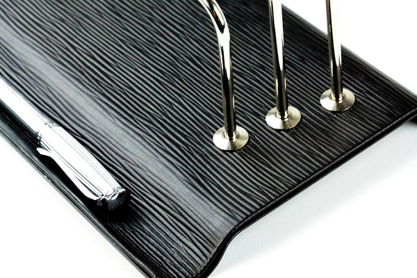 Briefständer mit Stifteablage PREMIUM LEDER MANHATTAN Paglia schwarz