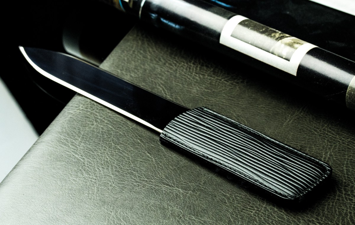 Brieföffner PREMIUM LEDER MANHATTAN Paglia schwarz