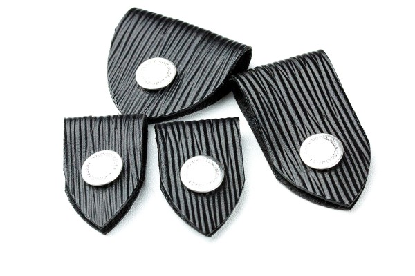 Kabel Organizer Set - Kabelbinder 4-teilig PREMIUM LEDER MANHATTAN Paglia schwarz