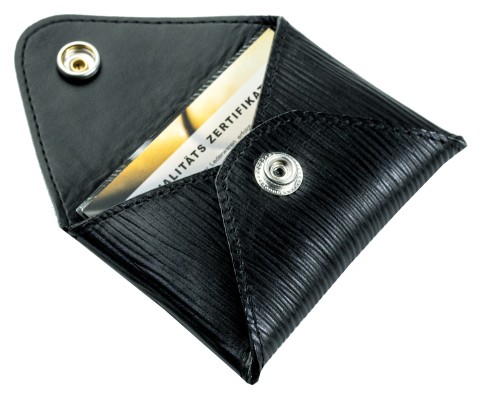 Night Out Wallet / Mini Börse / Kartenetui PREMIUM LEDER MANHATTAN PAGLIA schwarz