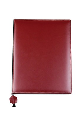 Dokumenten / Urkundemappe DIN A4 CAMBRIDGE Top Grain Rindspaltleder mit heller Kontrastnaht rot