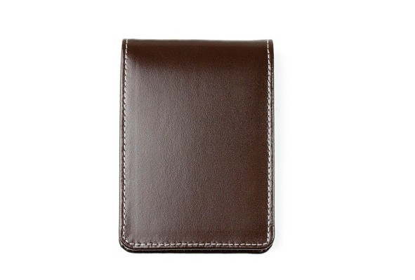 Kartenetui mit 24 Klarsichthüllen CAMBRIDGE Top Grain Rindspaltleder dunkelbraun - RFID Protected