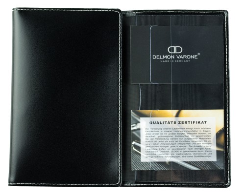 Taschenkalender 3-teilig für 2025 + 2026  - Cambridge Top Grain Leder schwarz