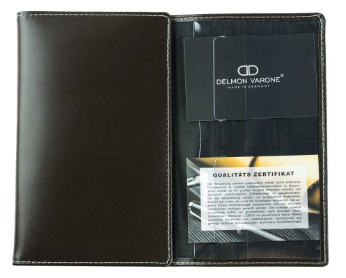 Taschenkalender 3-teilig für 2025 + 2026 - Cambridge Top Grain Leder dunkelbraun