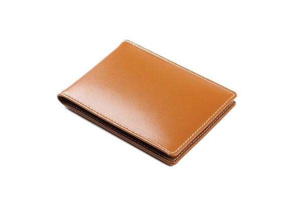 Kartenetui mit 6 Kartenfächer CAMBRIDGE Top Grain Rindspaltleder hellbraun - RFID Protected