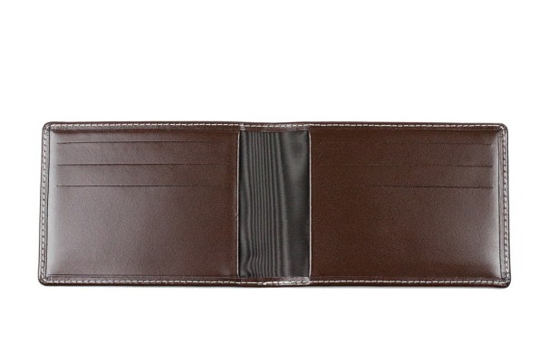 Kartenetui mit 6 Kartenfächer CAMBRIDGE Top Grain Rindspaltleder dunkelbraun - RFID Protected