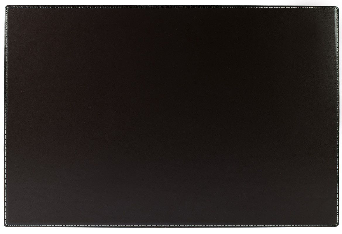 Schreibunterlage 65 x 45, CAMBRIDGE Top Grain Rindspaltleder mit heller Kontrastnaht,  dunkelbraun