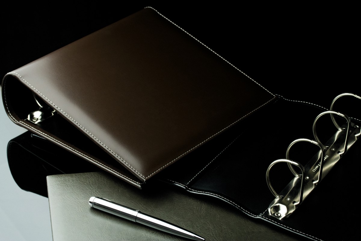 Ordner DIN A5 | Echtleder | CAMBRIDGE dunkelbraun