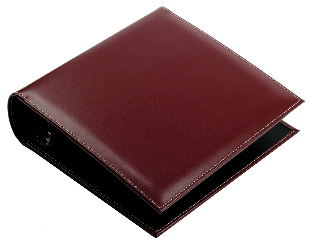 Ordner DIN A5 | Echtleder | CAMBRIDGE rot