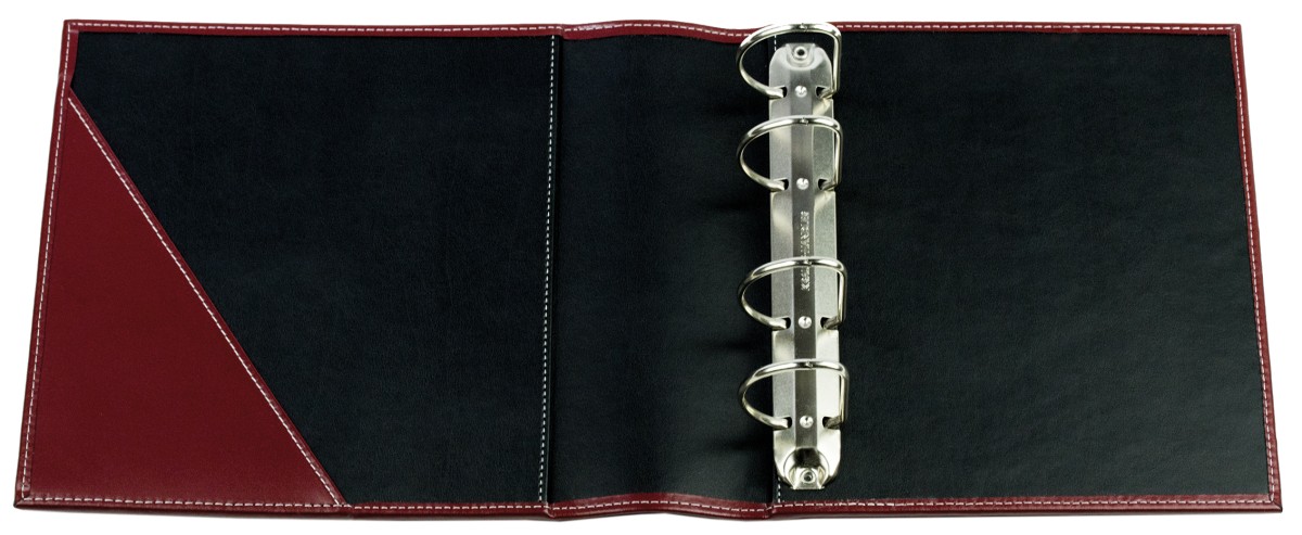 Ordner DIN A5 | Echtleder | CAMBRIDGE rot