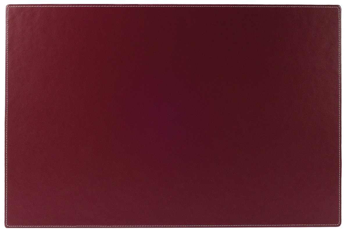 Schreibunterlage 60 x 40, CAMBRIDGE Top Grain Rindspaltleder mit heller Kontrastnaht,  rot