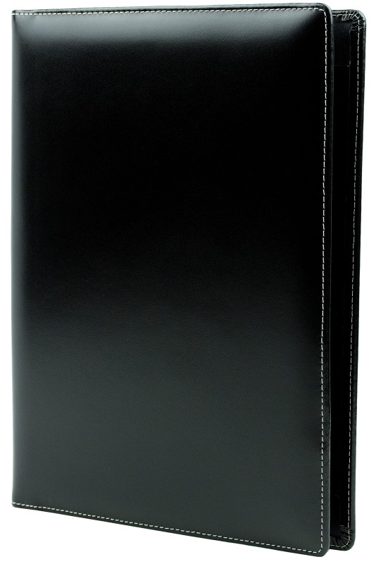 Schreibmappe DIN A4, incl. Memoblock CAMBRIDGE Top Grain Rindleder schwarz