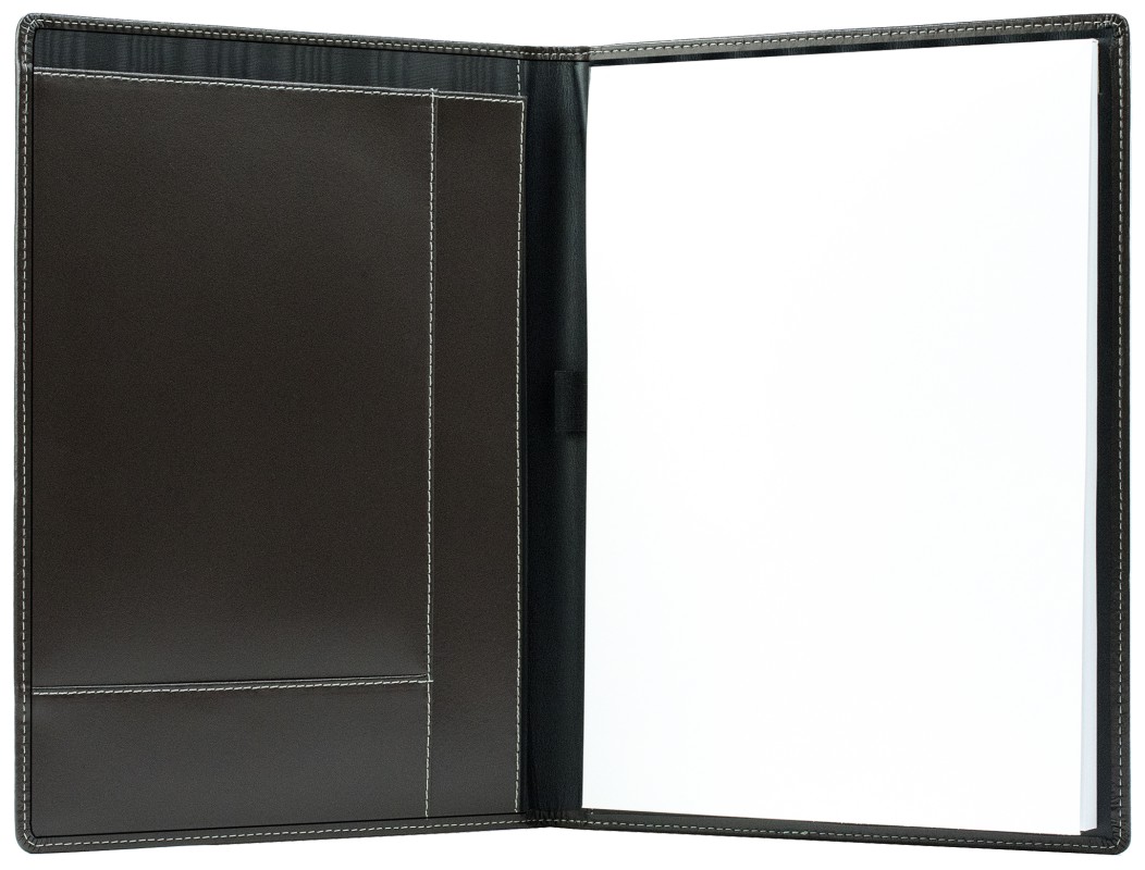 Schreibmappe DIN A4, incl. Memoblock CAMBRIDGE Top Grain Rindleder dunkelbraun