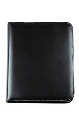RV-Ringbuch DIN A5, incl. Memoblock, 4-Ring-25mm-Combimechanik CAMBRIDGE Top Grain Rindspaltleder mit heller Kontrastnaht schwarz