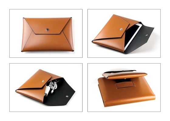 Manager Orgamappe DIN A4 mit Tablethalterung und optionaler Zubehörtasche CAMBRIDGE Top Grain Leder hellbraun