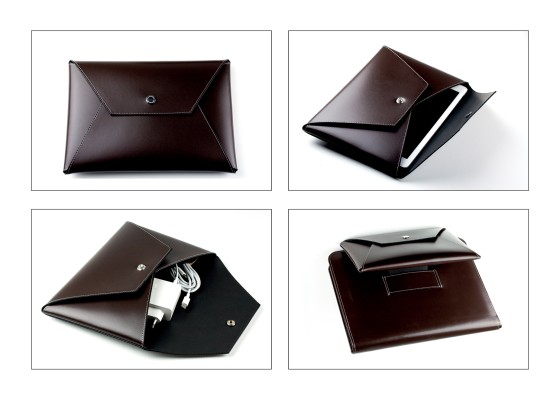 Manager Orgamappe DIN A4 mit Tablethalterung und optionaler Zubehörtasche CAMBRIDGE Top Grain Leder dunkelbraun