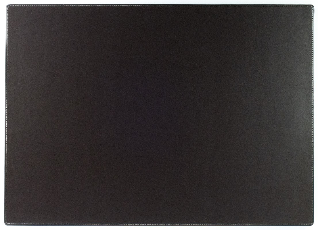 Schreibunterlage XXL 50 x 70, CAMBRIDGE Top Grain Rindspaltleder mit heller Kontrastnaht, dunkelbraun