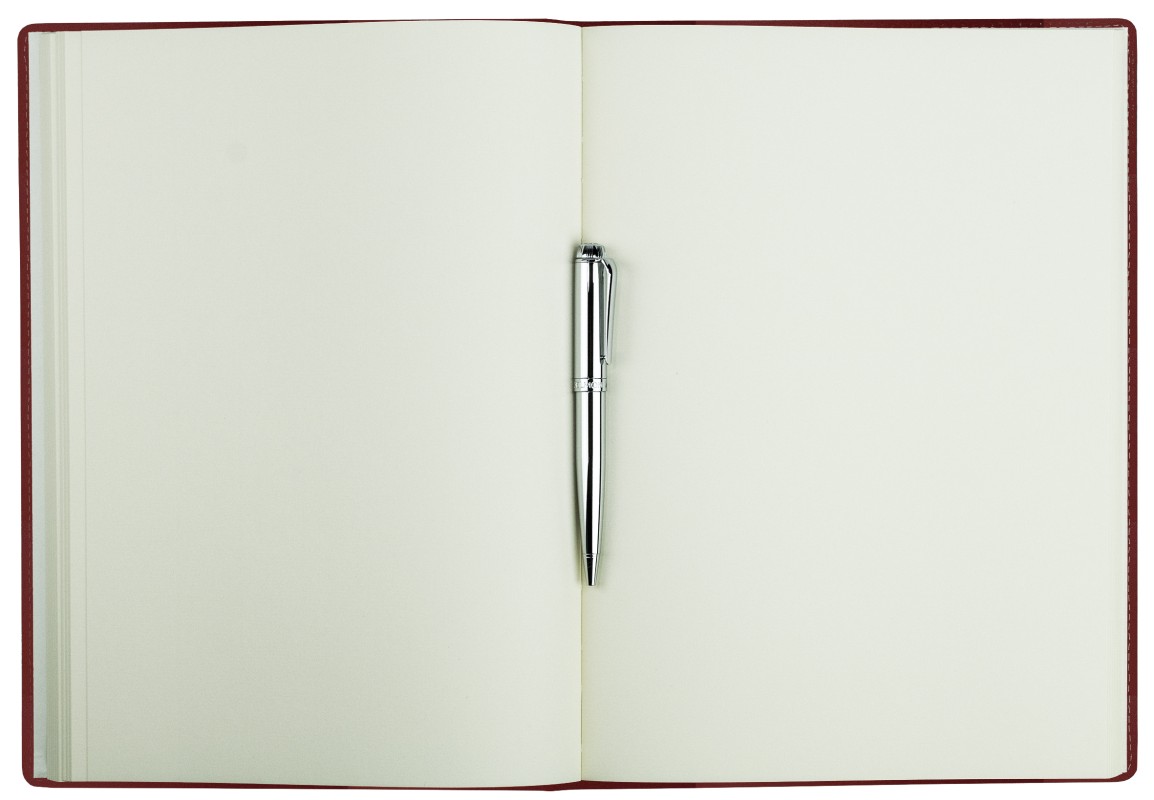 Notizbuch DIN A4 (gebunden) | Echtleder | CAMBRIDGE rot