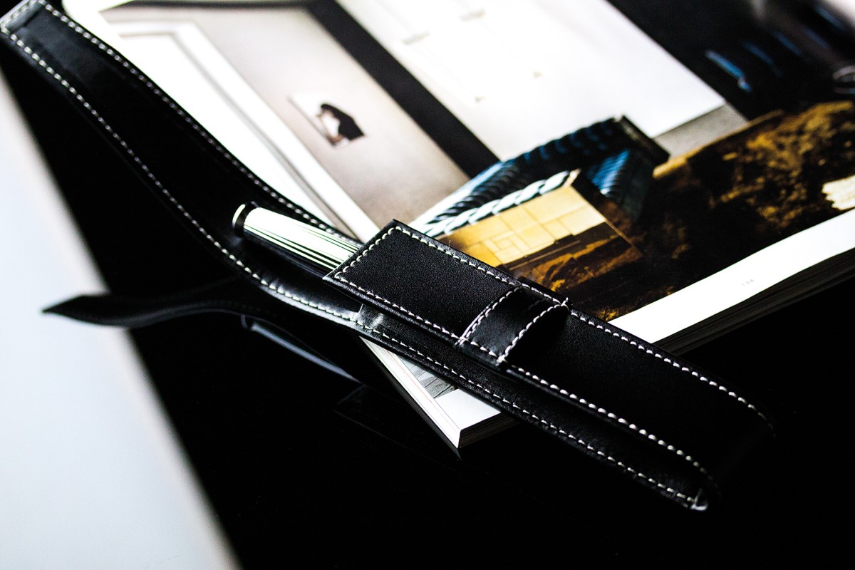 Schreibgeräteetui UNO CAMBRIDGE Top Grain Leder schwarz