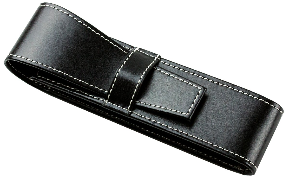 Schreibgeräteetui DUO CAMBRIDGE Top Grain Leder schwarz